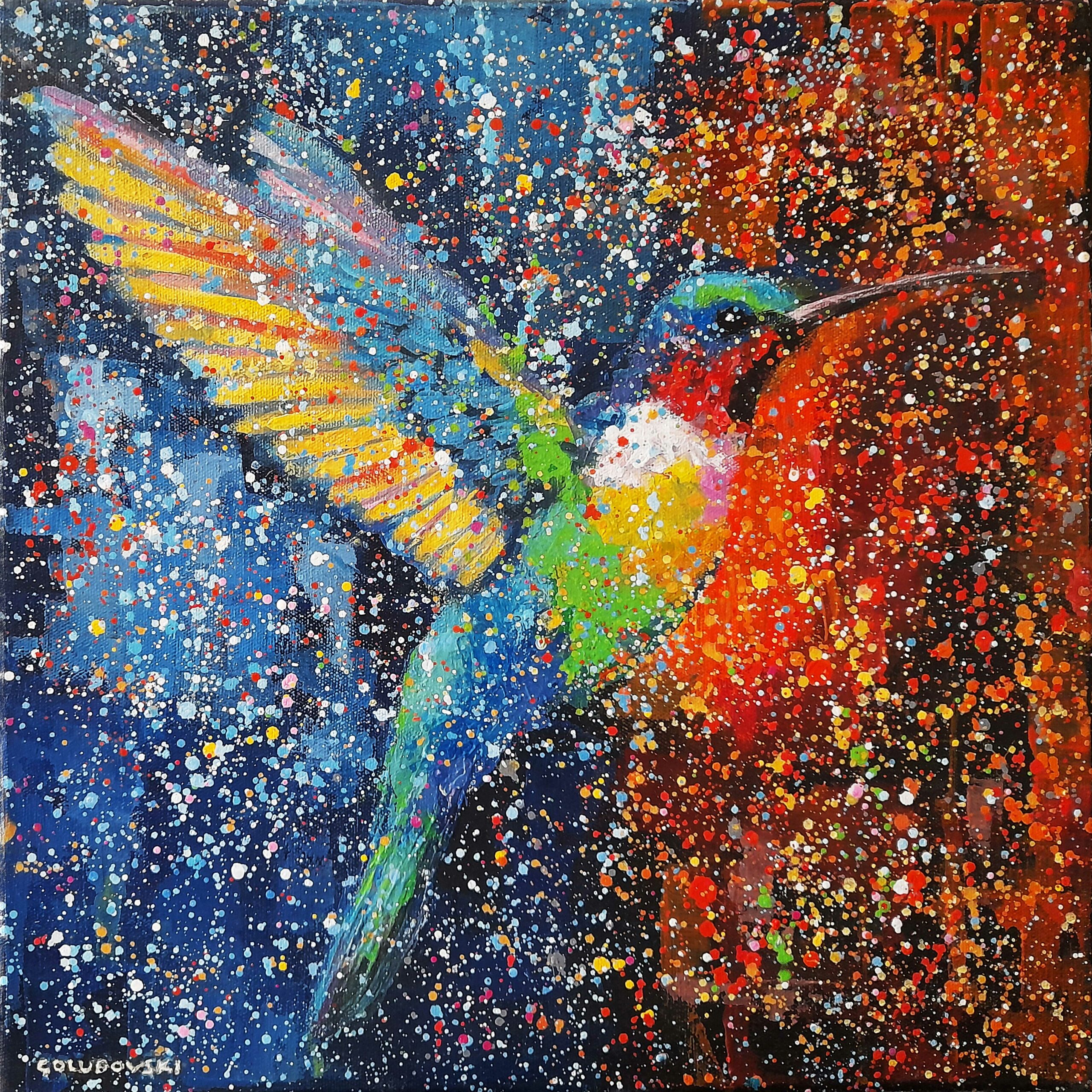 Vibrant Hummingbird in Flight