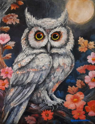 Owl-Moonlit-Night